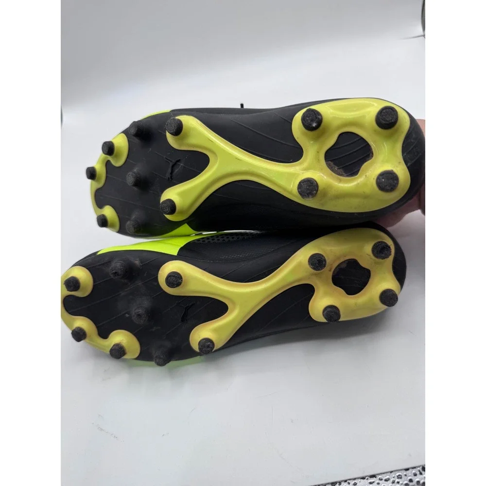Puma Kids Size 6 Black Yellow Soccer Cleats Spirit FG 104493 03